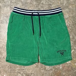 Polo Ralph Lauren Shorts Mens Large Green Wimbledon Terry 6.5” Tennis Lounge